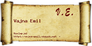 Vajna Emil névjegykártya