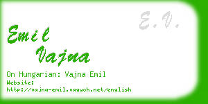 emil vajna business card